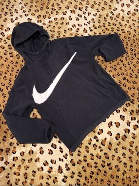 Nike Black Pullover Hoodie with White Swoosh